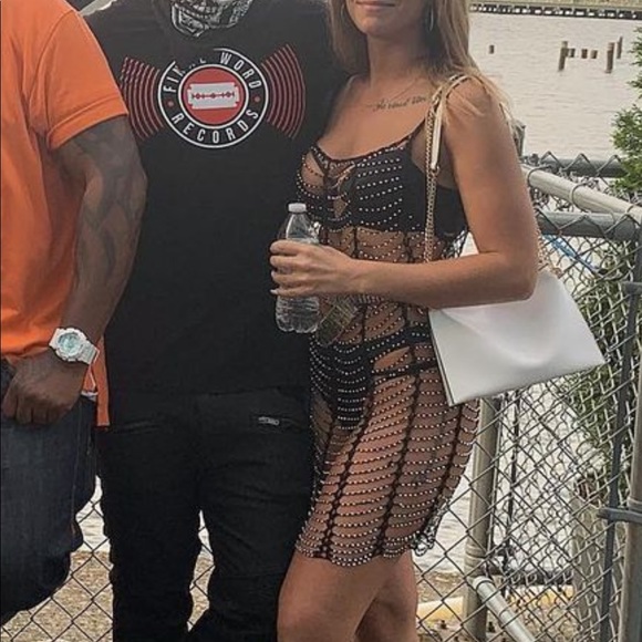 Silver bead fishnet dress - Picture 2 of 4